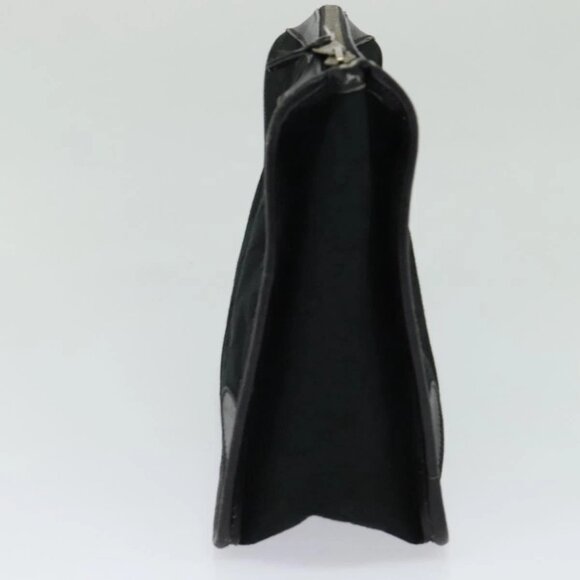 GUCCI GG Canvas Clutch Bag Black Gold Auth 119645 - Picture 6 of 15